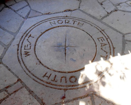 The trail and some of the structures and lodge were built in the 30s by the CCC. We liked this compass on the floor of a structure overlooking the river.
