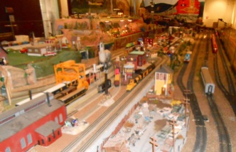Part of an enormous model railroad display.