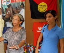 Our tour guide Nilda (right) with the museum director. The director was a volunteer in the original literacy campaign.
